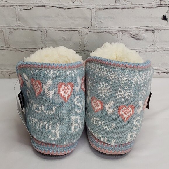 'MUK-LUKS' FUZZY SLIP-ON 'SNOW~BUNNY' SLIPPERS - Picture 3 of 16
